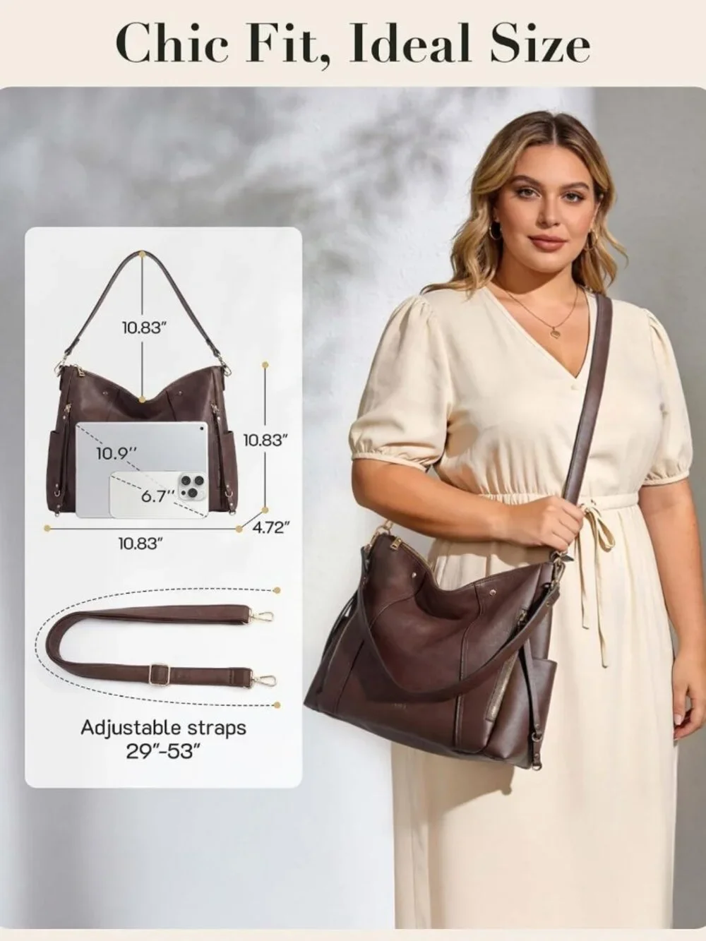Stylish Vegan Leather Hobo Bag for Women | Versatile Crossbody Tote with